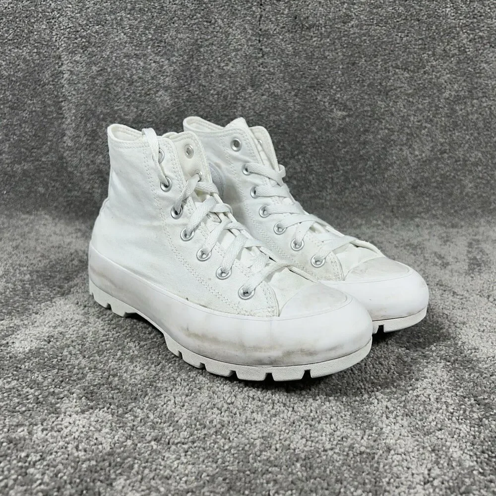 Converse Chuck Taylor All Star Hi 571211C Women’s 8 White Lugged Platform Shoes
